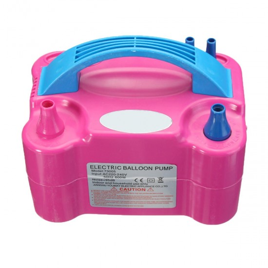 600W High Power Portable Electric Balloon Pump Two Nozzles Inflator Air Blower