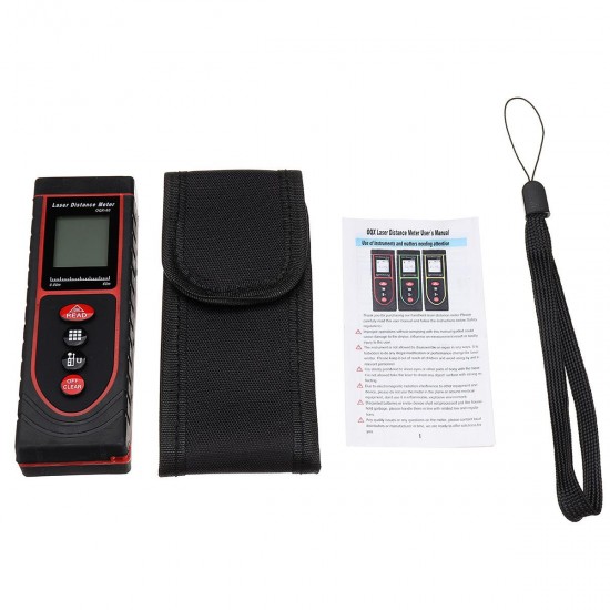 60m Digital Handheld Laser Distance Meter Range Finder Measure Diastimeter Laser Distance Meter