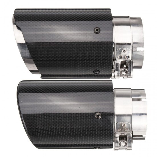 66mm 89mm Carbon Fiber Black Universal Car Exhaust Tips Muffler Pipe Tail End 66mm 89mm Carbon Fiber Black Universal Car Exhaust Tips Muffler Pipe Tail End