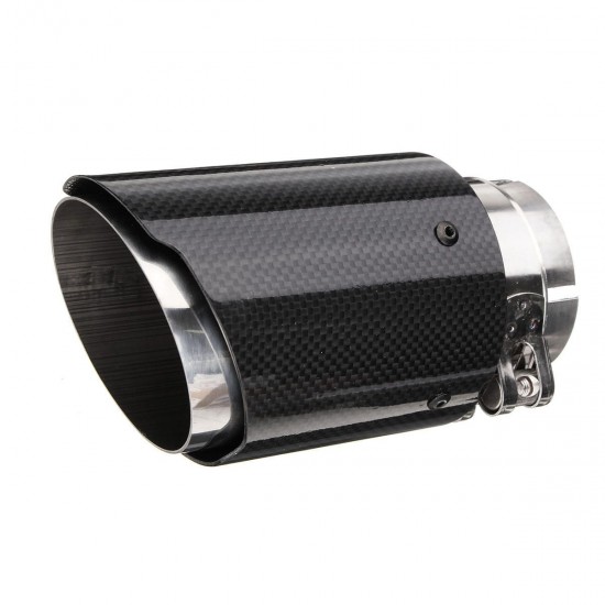 66mm 89mm Carbon Fiber Black Universal Car Exhaust Tips Muffler Pipe Tail End 66mm 89mm Carbon Fiber Black Universal Car Exhaust Tips Muffler Pipe Tail End