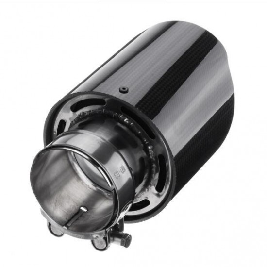 66mm 89mm Carbon Fiber Black Universal Car Exhaust Tips Muffler Pipe Tail End 66mm 89mm Carbon Fiber Black Universal Car Exhaust Tips Muffler Pipe Tail End
