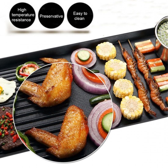 68x28cm Korean-style Household Electric Grill Smokeless Non-Stick Electric Baking Pan 68x28cm Korean-style Household Electric Grill Smokeless Non-Stick Electric Baking Pan