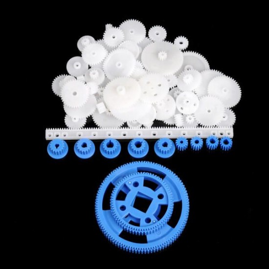 69pcs Plastic Gear Motor Gear DIY Gear Box Robot Model Single Double Layer Crown Gear Spindle Set 69pcs Plastic Gear Motor Gear DIY Gear Box Robot Model Single Double Layer Crown Gear Spindle Set