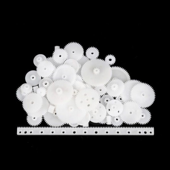 69pcs Plastic Gear Motor Gear DIY Gear Box Robot Model Single Double Layer Crown Gear Spindle Set 69pcs Plastic Gear Motor Gear DIY Gear Box Robot Model Single Double Layer Crown Gear Spindle Set