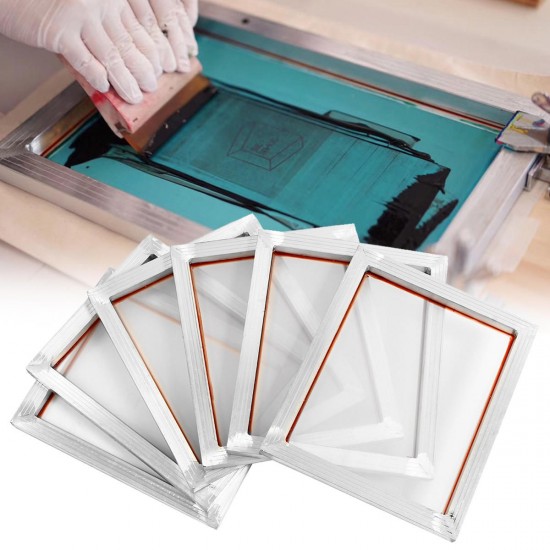 6Pcs 14''x10'' Aluminium Alloy Silk Screen Printing Frame w 110 White Mesh Count 6Pcs 14''x10'' Aluminium Alloy Silk Screen Printing Frame w 110 White Mesh Count