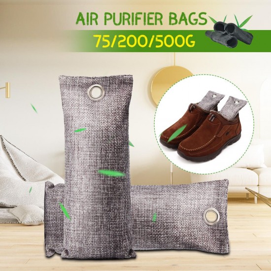 6Pcs/Set Natural Air Purifier Bag Car Home Bamboo Charcoal Deodorizer Odor Remover