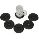 6pcs Vinyl Record Coaster Coffee Mug Holder Cup Mat Retro Placemat