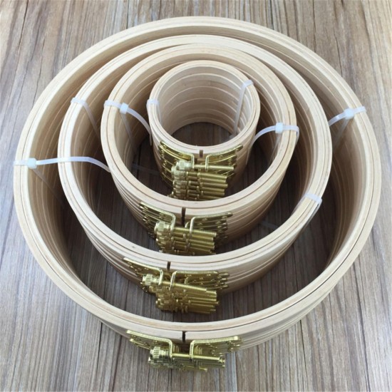 7 Size Wooden Embroidery Hoops Cross Stitch Sewing Tools Craft Ring Frame Machine Tool