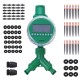 72Pcs/Set 30M Hose Water Controller Timer LCD Display Adjustable Drippers DIY Micro Drip Misting Irrigation System Automatic Garden Watering Kits