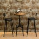75/65/45cm Industrial Rustic Retro Metal Bar Stool Leather Back Counter Chair Decorations