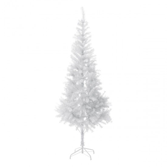 7Ft Artificial PVC Christmas Tree With Stand Holiday Season Home Outdoor Decorations White 7Ft Artificial PVC Christmas Tree With Stand Holiday Season Home Outdoor Decorations White