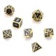 7Pcs Gold Dice Zinc Alloy Metal Polyhedral Role Multi-sided D4-D20 with Bags 7Pcs Gold Dice Zinc Alloy Metal Polyhedral Role Multi-sided D4-D20 with Bags