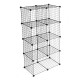 8-Cube Kitchen Storage Shelves Closet Organizer Stackable Rack Metal Grid Wire Home