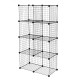8-Cube Kitchen Storage Shelves Closet Organizer Stackable Rack Metal Grid Wire Home