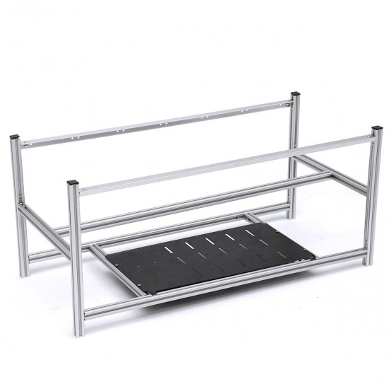 8 GPU Crypto Coin Aluminum Open Air Frame Mining Miner Rig Case Mining Frame Stackable 8 GPU Crypto Coin Aluminum Open Air Frame Mining Miner Rig Case Mining Frame Stackable