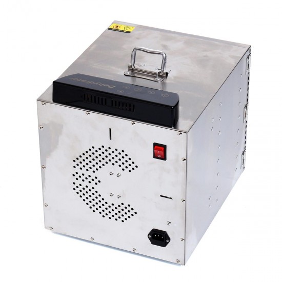 8 Tray Food Drying Machine Jerky Stainless Steel Fruit Dryer Maker Commercial Dehumidification