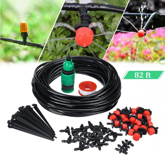 82ft Automatic Drip Irrigation System DIY Micro Sprinkler Garden Watering Kit 82ft Automatic Drip Irrigation System DIY Micro Sprinkler Garden Watering Kit