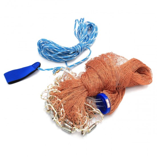 8FT 2.4m Strong Nylon Mesh Fishing Net Bait Easy Throw Hand Casting 3/4'' w/ Sinker 8FT 2.4m Strong Nylon Mesh Fishing Net Bait Easy Throw Hand Casting 3/4'' w/ Sinker