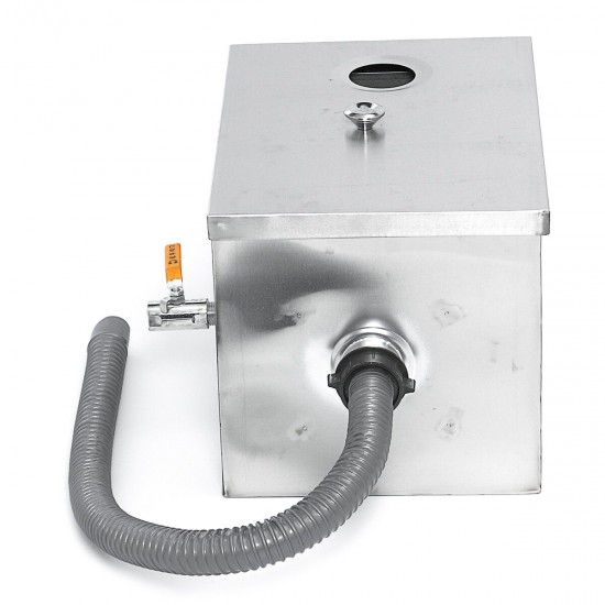 8LB 5GPM Oil Water Grease Trap Interceptor Separator Stainless Steel Kitchen 8LB 5GPM Oil Water Grease Trap Interceptor Separator Stainless Steel Kitchen