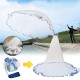 8ft Quick Throw Cast Net Monofilament Fishing Live Bait Net With Sinkers 8ft Quick Throw Cast Net Monofilament Fishing Live Bait Net With Sinkers