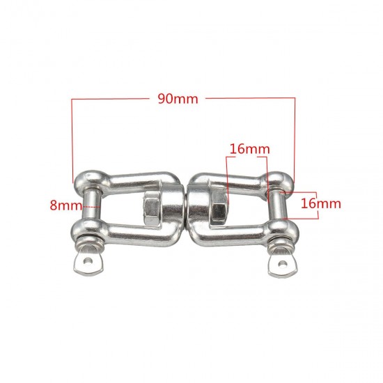 8mm Swivel Connector Shackle Hook 316 Stainless Steel for Boat Jaw Sea Anchor Chain 8mm Swivel Connector Shackle Hook 316 Stainless Steel for Boat Jaw Sea Anchor Chain