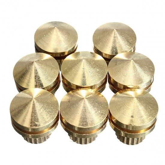 8pcs HIFI M8 Copper Speaker Suspension Spikes Isolation Stands Feet Pads Base