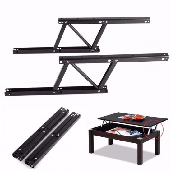 8x16.5cm 1 Pair Lift Up Adjustable Folding Legs Top Table Lifting Frame Hinge