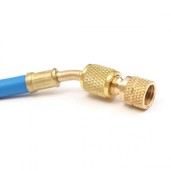 A/C R134a Brass Adapter Fitting 1/4 Inch Male To 1/2 Inch Female with Valve Core