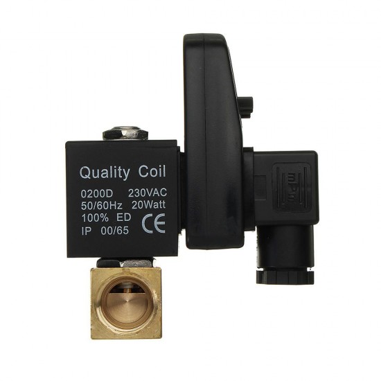 AC220V 1/2'' Brass Electric Solenoid Automatic Timer Air Compressor Cold Dryer Drain Water Valve