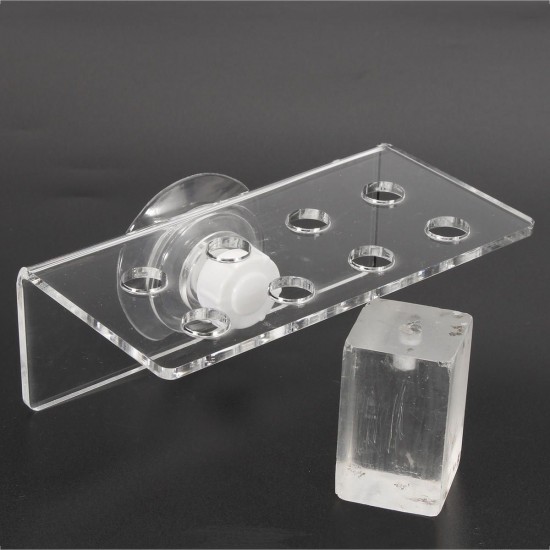 Acrylic Aquarium Coral Frag Plugs Rack Stand Bracket Holds Live Fish Tank Suction Cup