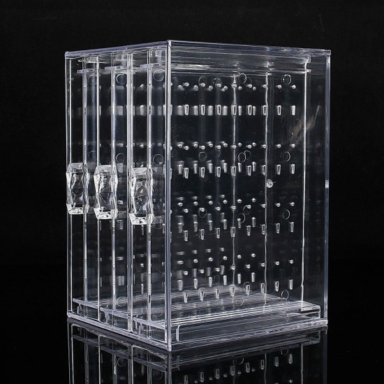 Acrylic Earring Ear Studs Storage Box Jewelry Display Stand Necklace Holder Rack Organizer