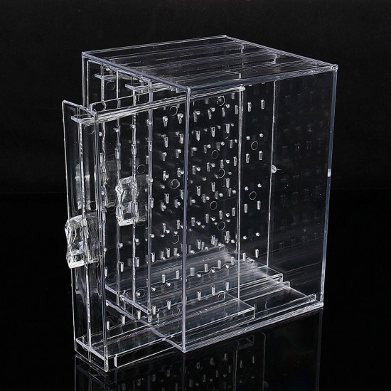 Acrylic Earring Ear Studs Storage Box Jewelry Display Stand Necklace Holder Rack Organizer