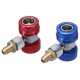 Adapter R134A Quick Coupler 90° Low & High Side AC Manifold Extractor Valve Core Adapter R134A Quick Coupler 90° Low & High Side AC Manifold Extractor Valve Core