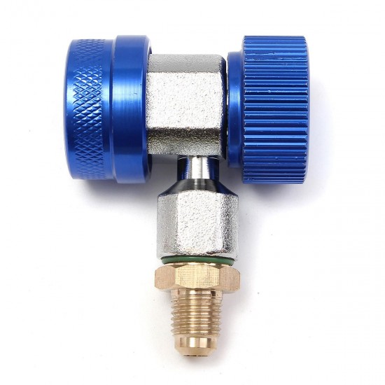 Adapter R134A Quick Coupler 90° Low & High Side AC Manifold Extractor Valve Core Adapter R134A Quick Coupler 90° Low & High Side AC Manifold Extractor Valve Core