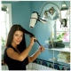 Adjustable Hands Free Hair Dryer Stand Holder 360 Degree Wall Mount with Suction Cup