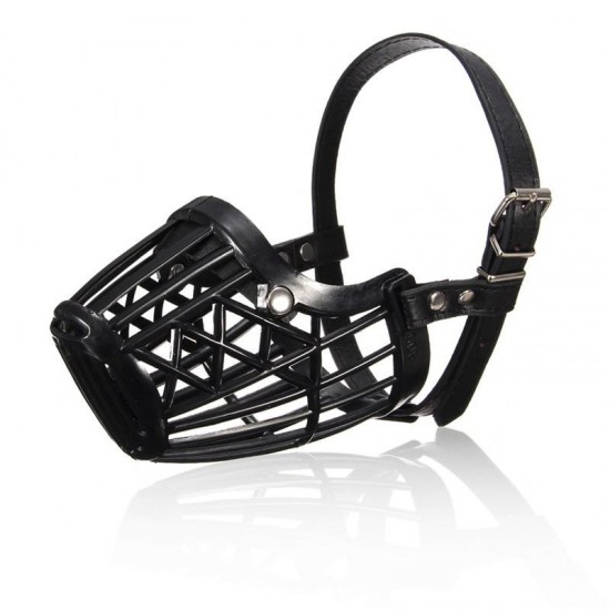 Adjustable Pet Dog No Bite Plastic Basket Muzzle Cage Mouth Mesh Cover 7 Sizes Adjustable Pet Dog No Bite Plastic Basket Muzzle Cage Mouth Mesh Cover 7 Sizes