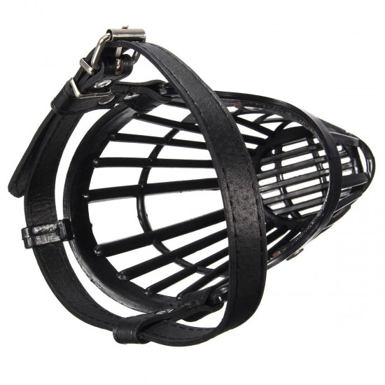 Adjustable Pet Dog No Bite Plastic Basket Muzzle Cage Mouth Mesh Cover 7 Sizes Adjustable Pet Dog No Bite Plastic Basket Muzzle Cage Mouth Mesh Cover 7 Sizes