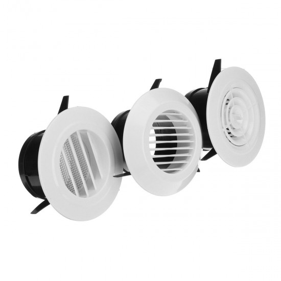 Air Vent Outlet Grille Wall Ceiling Round Ventilation Cover Corner Diverter