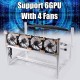 Aluminum Open Air Mining Rig Stackable Frame Case With 4 Fans For 6 GPU ETH BTC Aluminum Open Air Mining Rig Stackable Frame Case With 4 Fans For 6 GPU ETH BTC