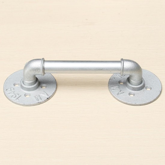Antique Cast Iron Pipe Door Handle Drawer Gate Pull Handle Industrial Punk Wall Holder Antique Cast Iron Pipe Door Handle Drawer Gate Pull Handle Industrial Punk Wall Holder