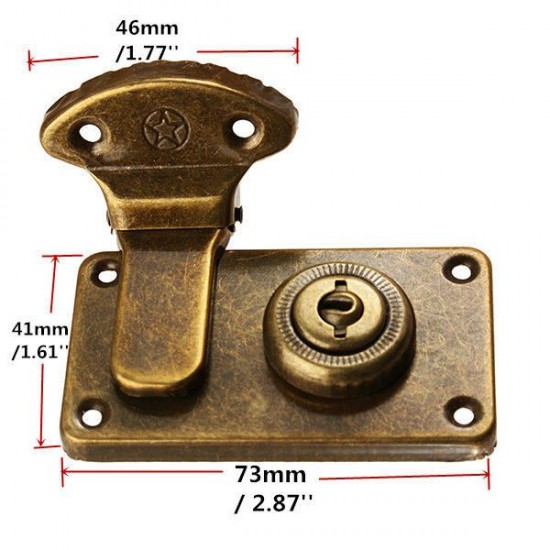Archaize Wooden Lock Suitcase Box Lock Around the Trunk Lock to Lock Archaize Wooden Lock Suitcase Box Lock Around the Trunk Lock to Lock