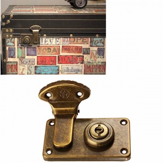 Archaize Wooden Lock Suitcase Box Lock Around the Trunk Lock to Lock Archaize Wooden Lock Suitcase Box Lock Around the Trunk Lock to Lock