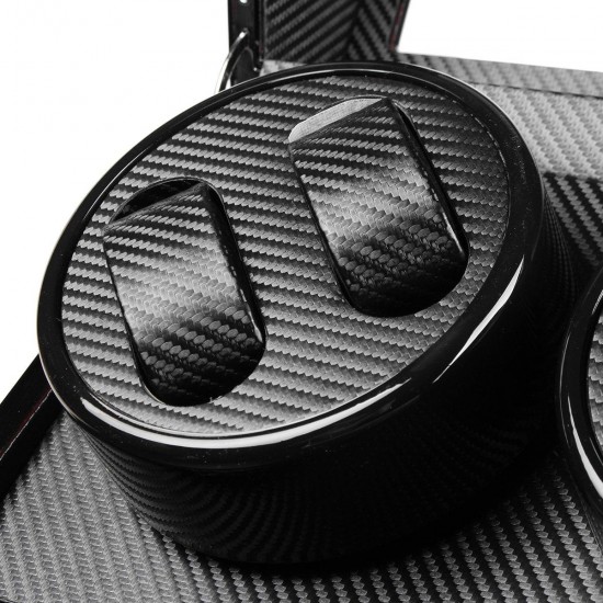 Automatic Watch Winder Carbon Fiber Jewelry Storage Case Watches Display Box 2 Unites