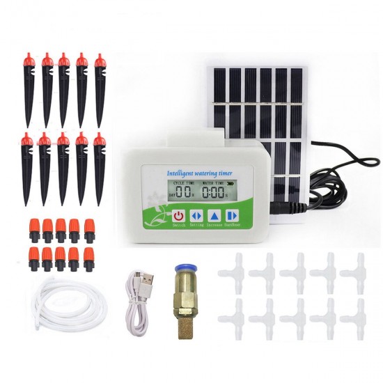 Automatic Watering Device Solar Energy Charging Irrigation System Irrigation Timer