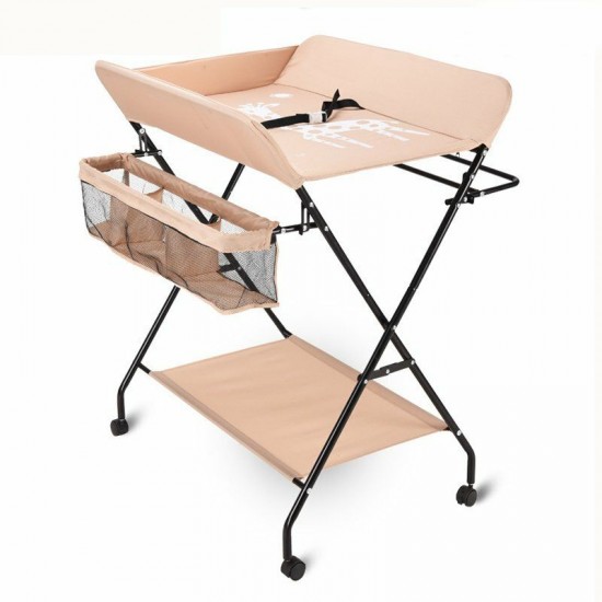 Baby Changing Table Folding Diaper Station Nursery Organizer for Infant Storage