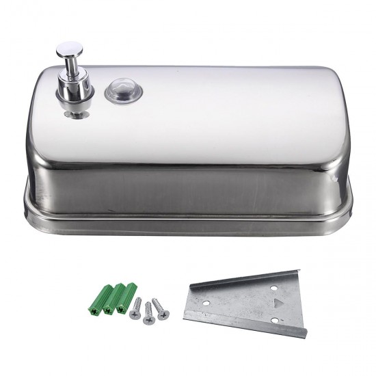 Bathroom Kitchen Stainless Steel Wall Mounted Lotion Pump Soap Shampoo Dispenser