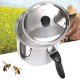 Bee Wax Melting Pot Stainless Steel Pouring Pot Beekeeoing Tool Silver Beekeeping Tools Set