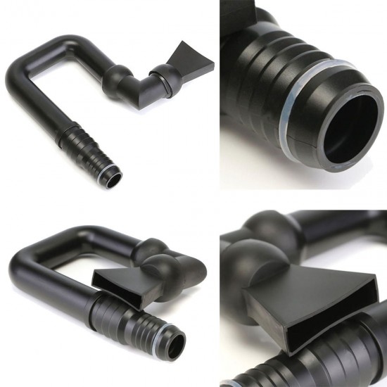 Black Aquarium Multi Angle Outflow Water Pipe with Duck Bill Hose For Sump Tank Fish