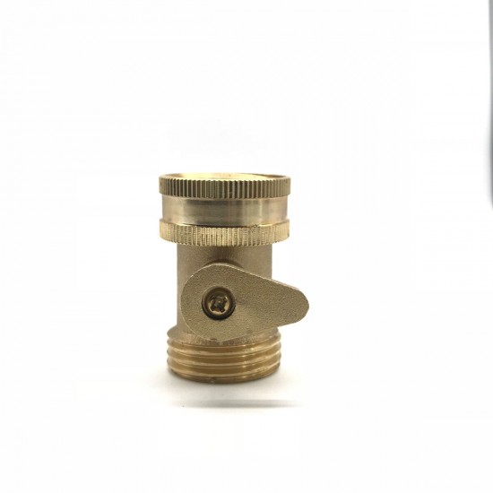 Brass Garden Tap Irrigation One Way Ball Valve Tap Irrigation Valve Hose Pipe Splitter One Way Quick Connector Adapter Female Thread G3/4 1pcs