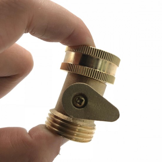 Brass Garden Tap Irrigation One Way Ball Valve Tap Irrigation Valve Hose Pipe Splitter One Way Quick Connector Adapter Female Thread G3/4 1pcs Brass Garden Tap Irrigation One Way Ball Valve Tap Irrigation Valve Hose Pipe Splitter One Way Quick Connector Adapter Female Thread G3/4 1pcs